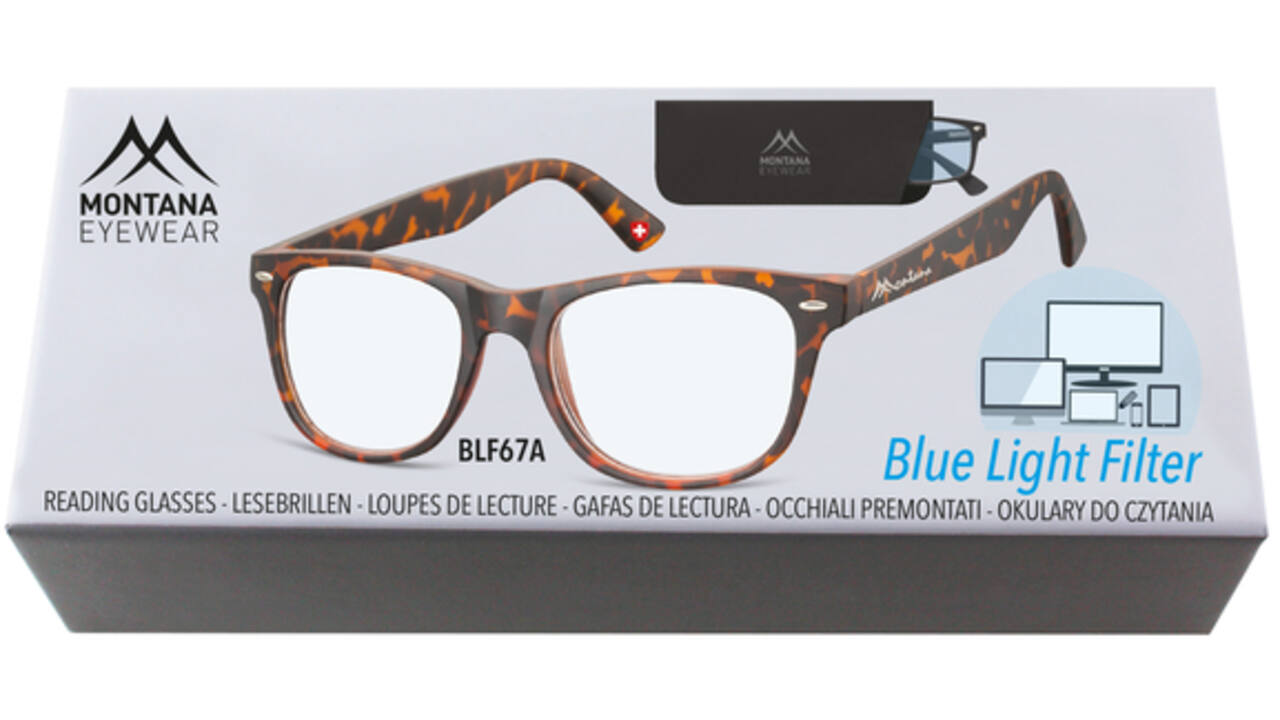 Leesbril Montana blue light filter +3.00 dpt turtle