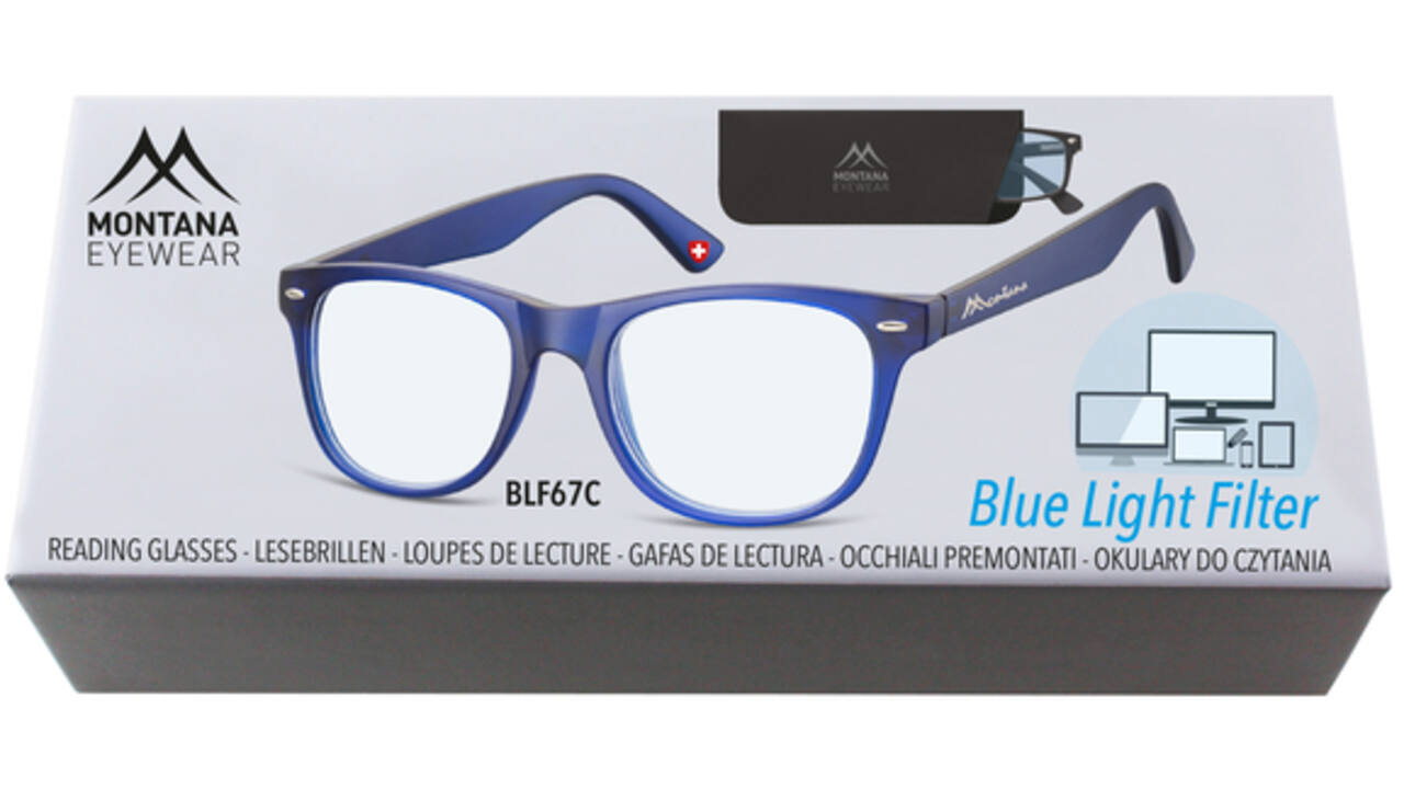 Leesbril Montana +2.00 dtp blue light filter +2.00 blauw