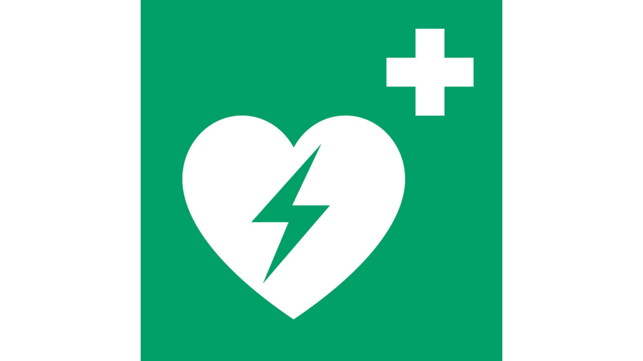 Pictogram bordje Djois AED 200 x 200 mm Groen