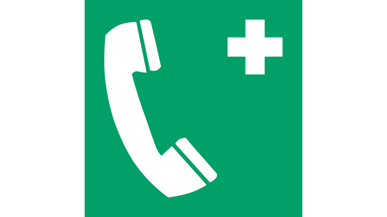 Pictogram bordje Djois Noodtelefoon 200 x 200 mm Groen