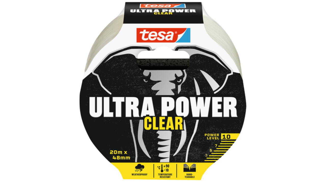 Reparatietape tesa Ultra Power Clear repair 20mx48mm transparant