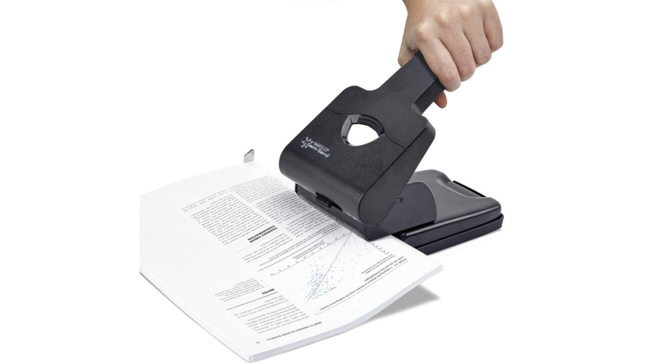 Perforator Rapesco HD865-P antibacterieel 2-gaats zwart
