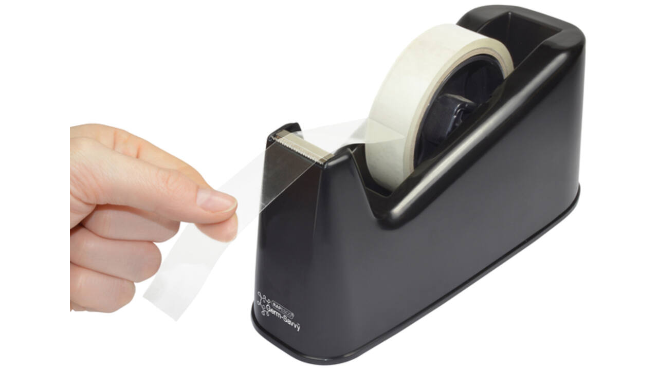 Plakbandhouder Rapesco D500 antibacterieel zwart