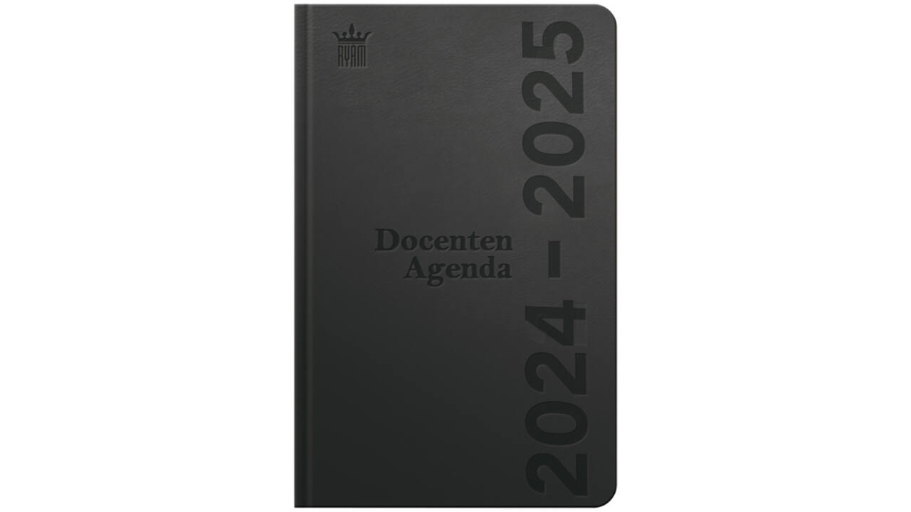 Schoolagenda 2024-2025 Ryam docent DeLuxe 7dagen/2pagina's zwart