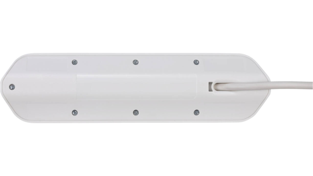 Stekkerdoos Brennenstuhl bureau Estilo 4 voudig inclusief 2 USB 2 meter wit/zilver