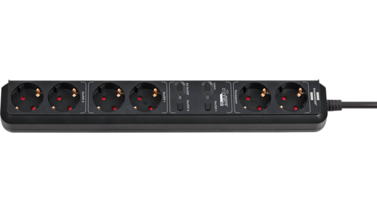Stekkerdoos Brennenstuhl wifi Connect 2+4-voudig 1.5 meter zwart