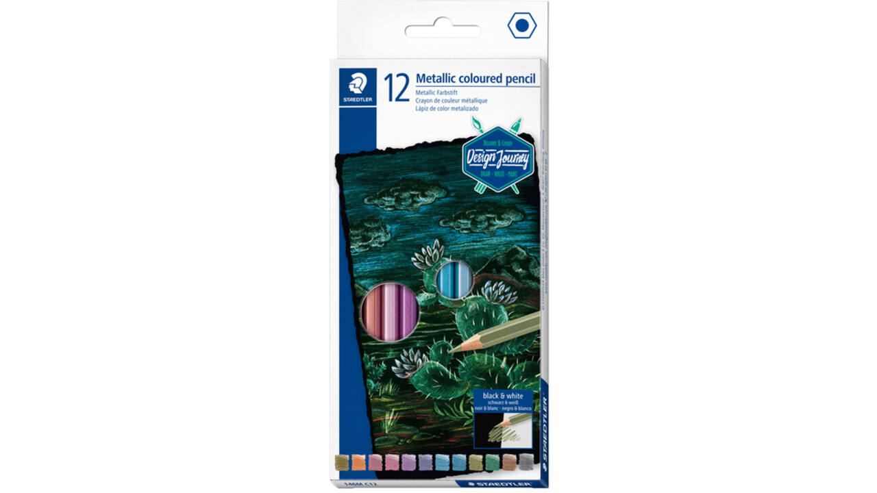 Kleurpotlood Staedtler metallic set à 12 kleuren