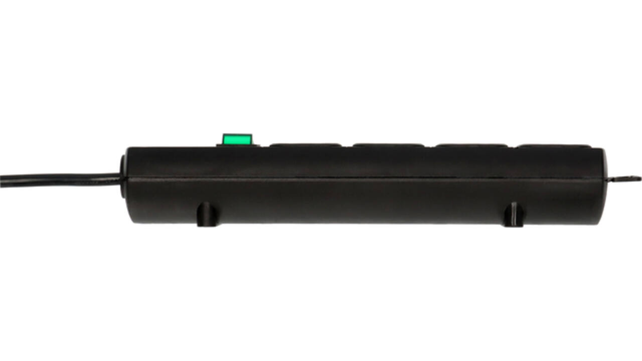 Stekkerdoos Brennenstuhl Comfort Plus 4 voudig inclusief platte stekker 2 meter zwart