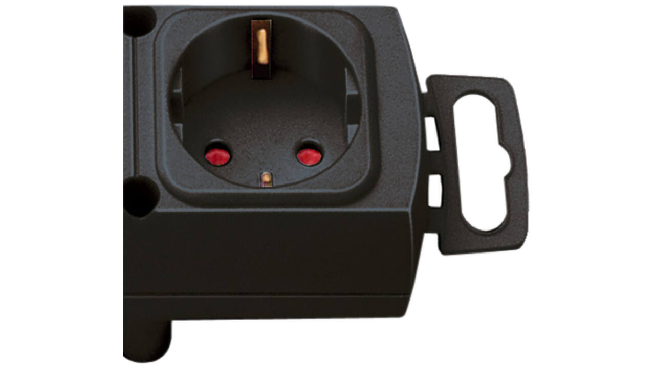 Stekkerdoos Brennenstuhl Comfort Plus 4 voudig inclusief platte stekker 2 meter zwart