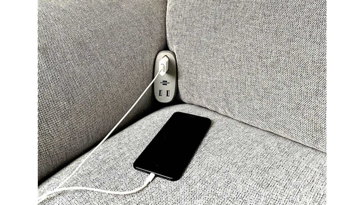 Laadstation Brennenstuhl Sofa 1 eurosocket 2 USB zwart/grijs