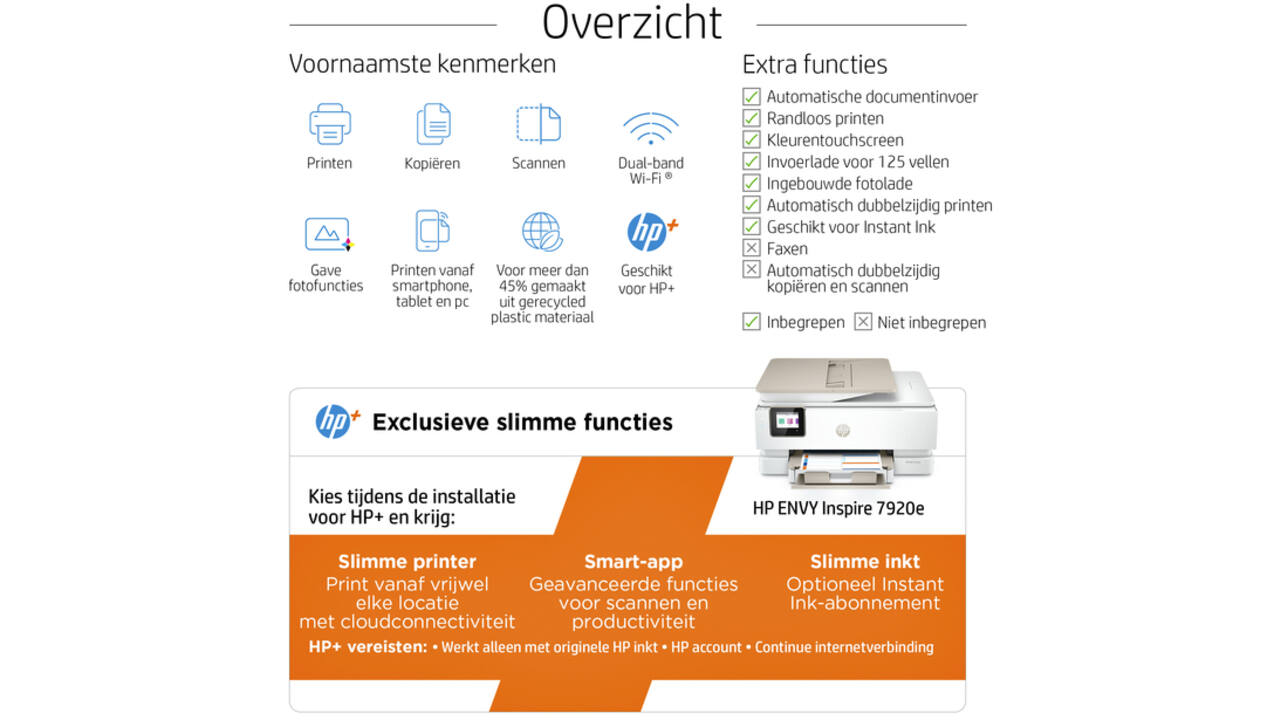 Multifunctional inktjet printer HP Envy 7920E