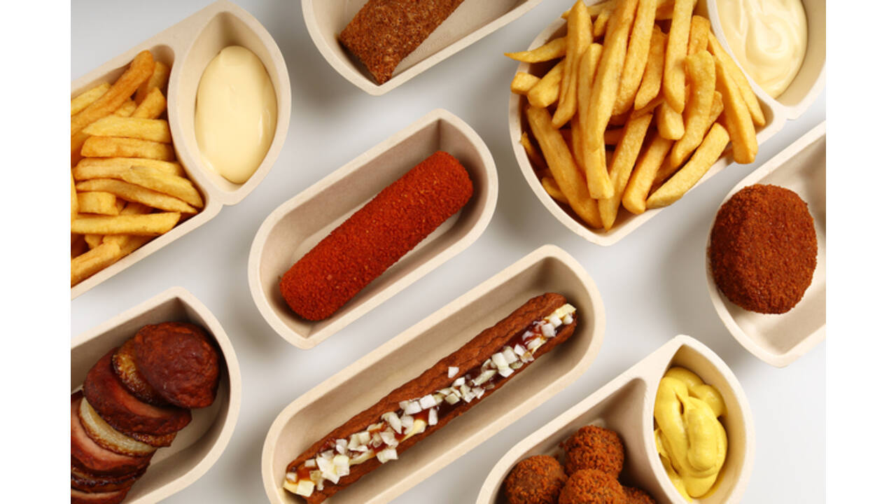 Snackbakje IEZZY A20 suikerriet PFAS-vrij 224x124x36mm 50 stuks