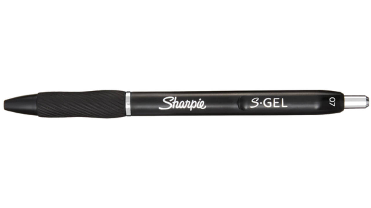 Gelschrijver Sharpie S-gel medium zwart blister à 3 stuks