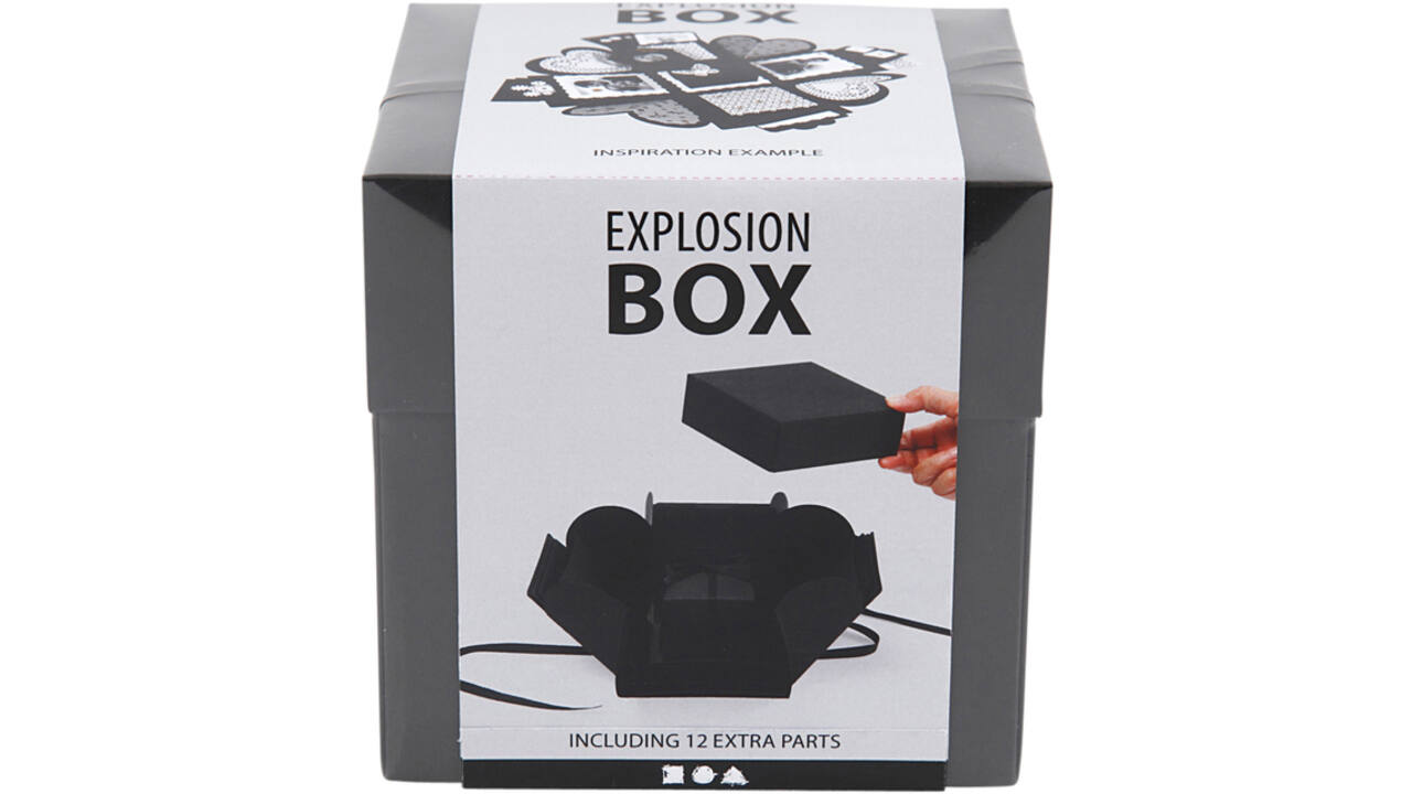 Explosion box Creativ Company 12x12x12cm zwart