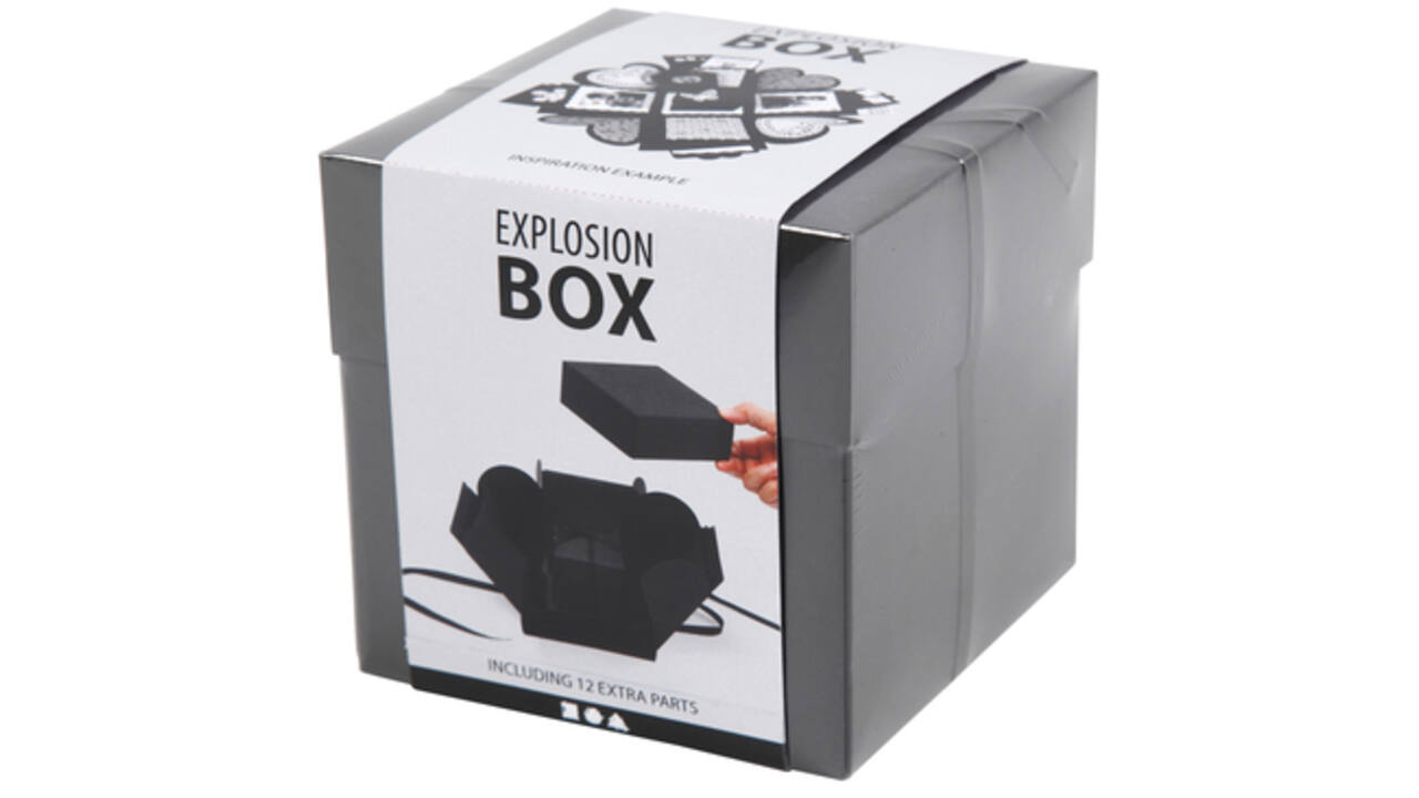 Explosion box Creativ Company 12x12x12cm zwart