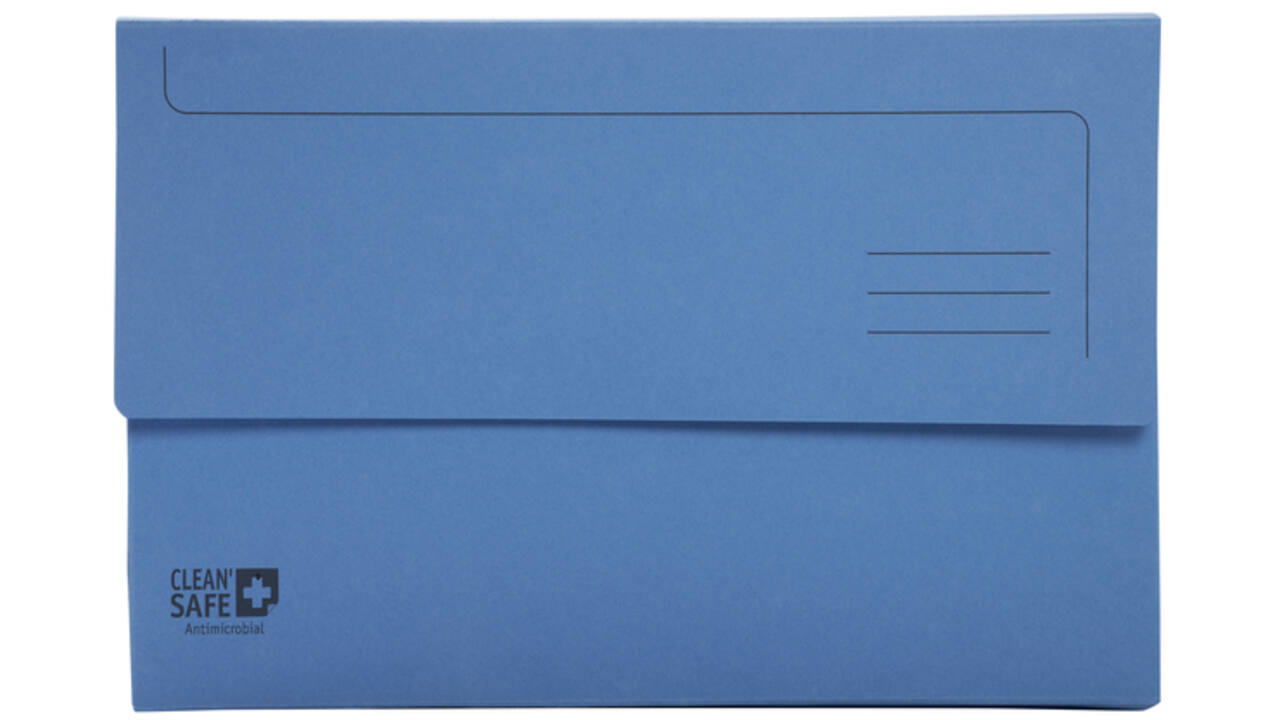 Pocketmap Exacompta Clean'Safe A4 400gr blauw