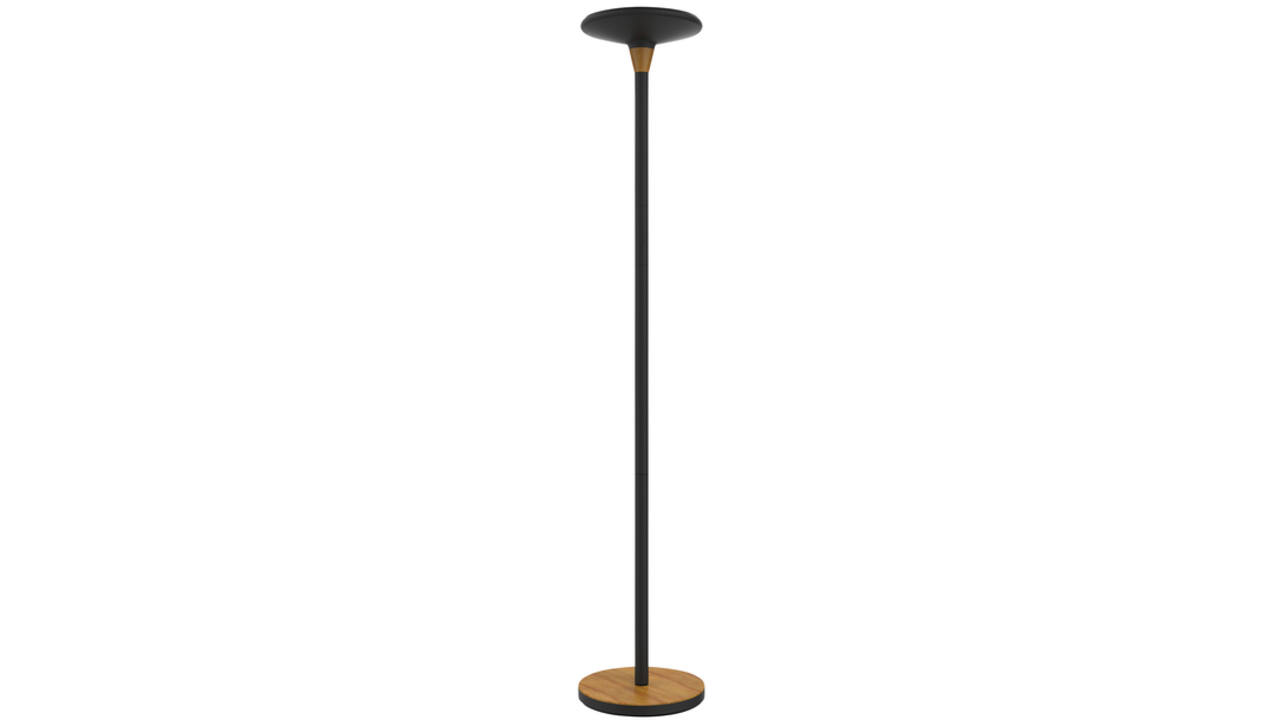 Vloerlamp Unilux Baly led bamboe zwart