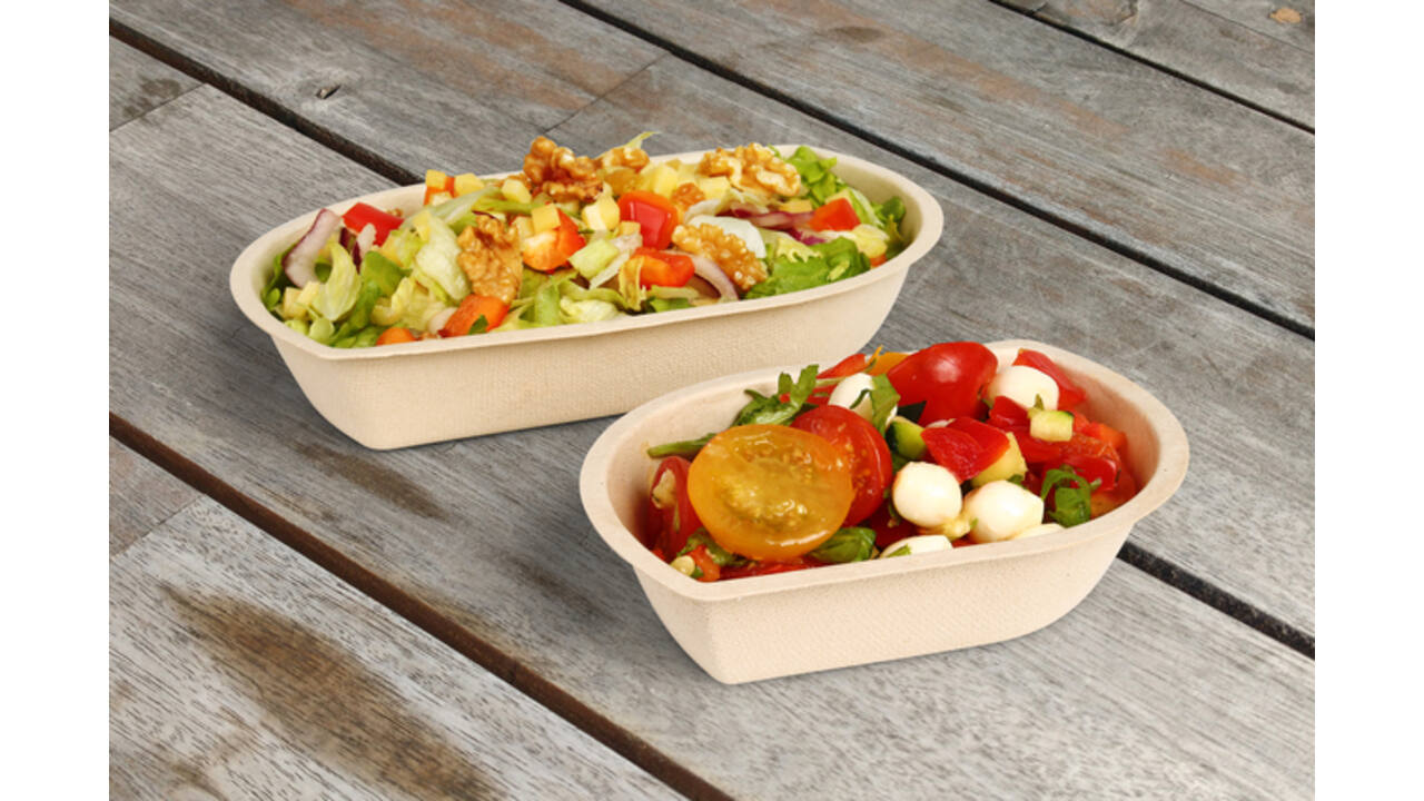 Snackbakje IEZZY A50 suikerriet PFAS-vrij 210x144x36mm 50 stuks