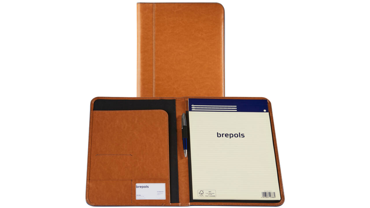 Schrijfmap Brepols Palermo Fashion A4 camel
