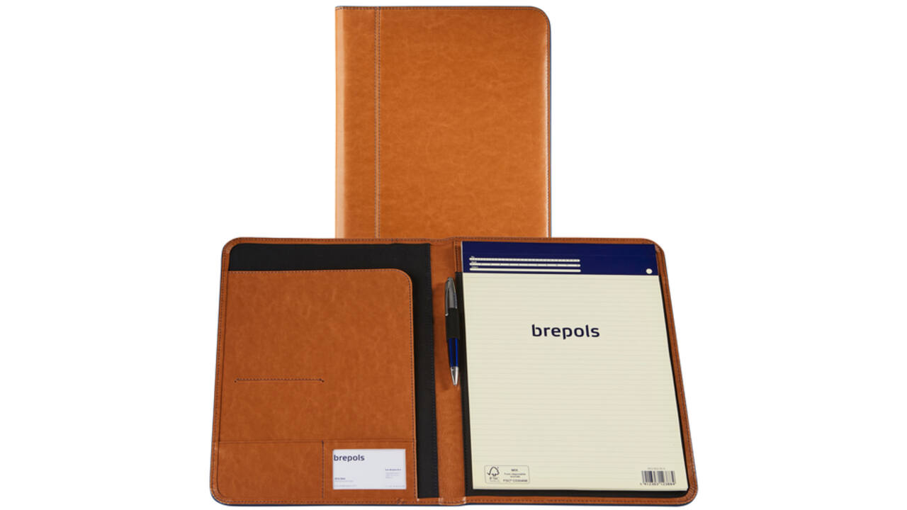 Schrijfmap Brepols Palermo Fashion A5 camel