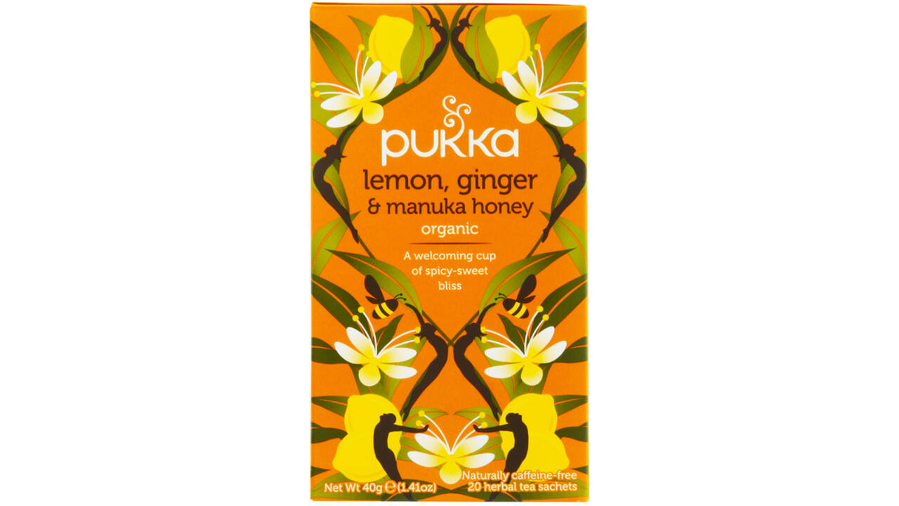 Thee Pukka lemon ginger & manuka honey 20 zakjes