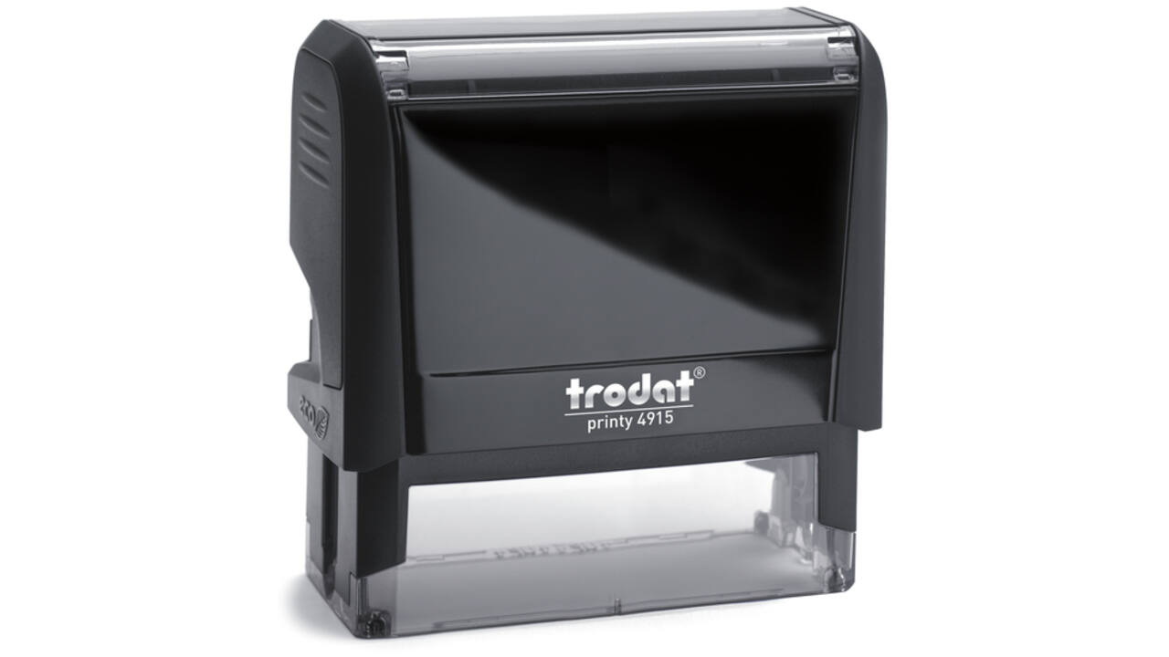 Tekststempel Trodat Printy 4915 personaliseerbaar zw 6regels 70x25mm