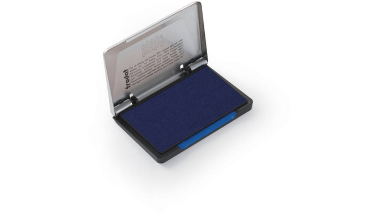 Stempelkussen Trodat 9071M metaal 9x5cm blauw