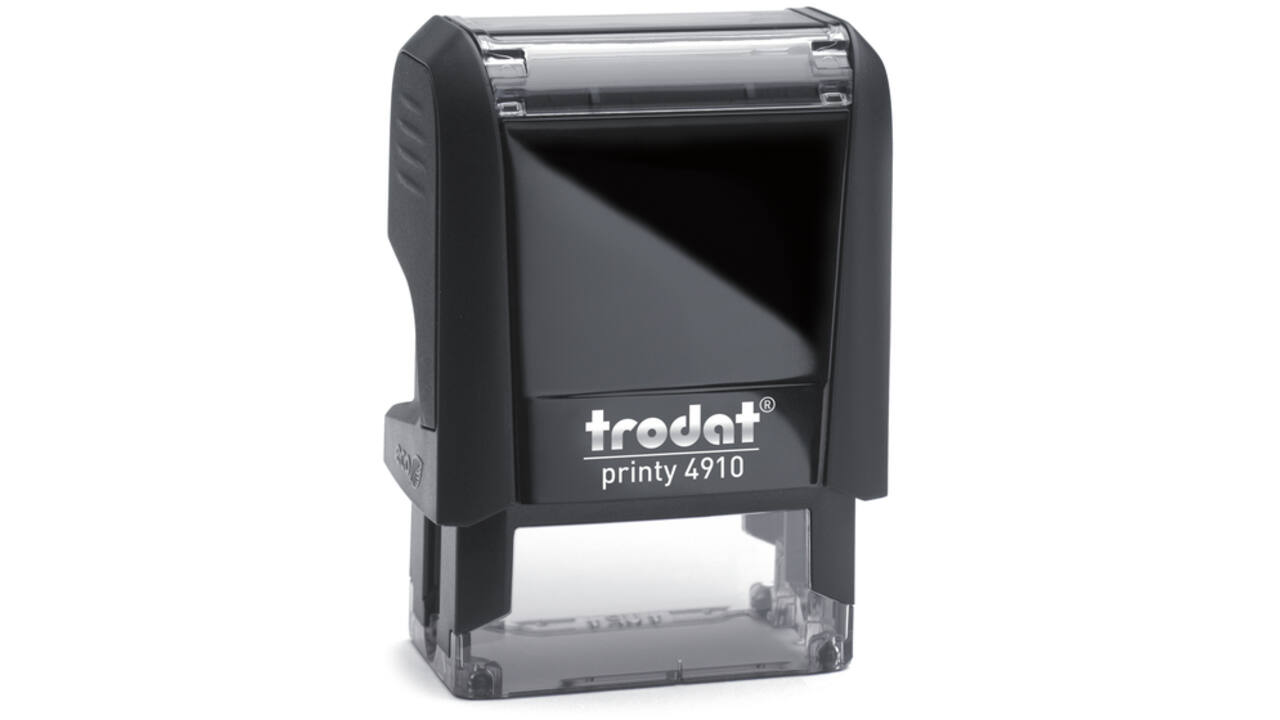 Tekststempel Trodat Printy 4910 personaliseerbaar zw 2regels 26x9mm