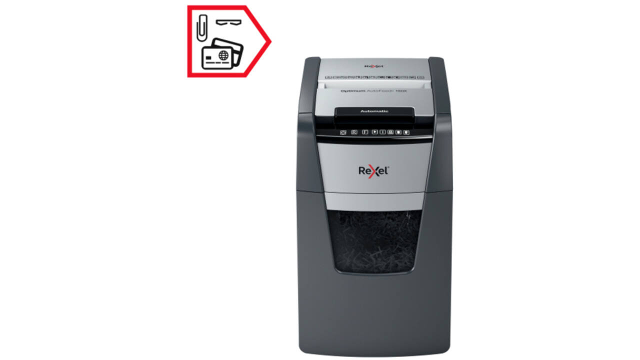 Papiervernietiger Rexel Optimum Auto+ 150X P4 snippers 4x28mm