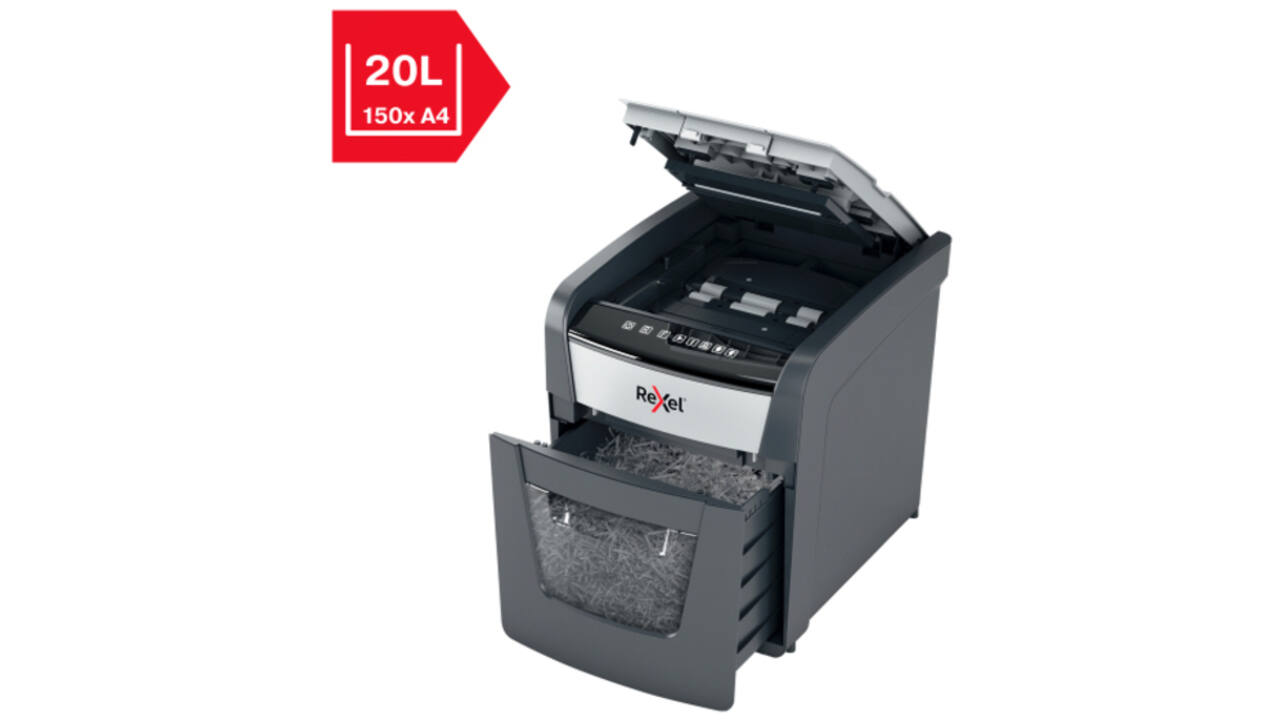 Papiervernietiger Rexel Optimum Auto+ 50X P4 snippers 4x28mm