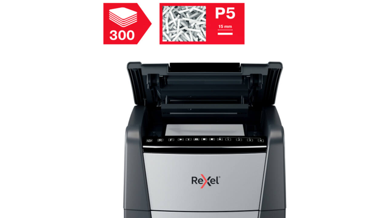 Papiervernietiger Rexel Optimum Auto+ 300M P5 snippers 2x15mm