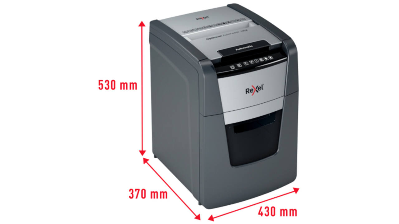 Papiervernietiger Rexel Optimum Auto+ 100X P4 snippers 4x28mm
