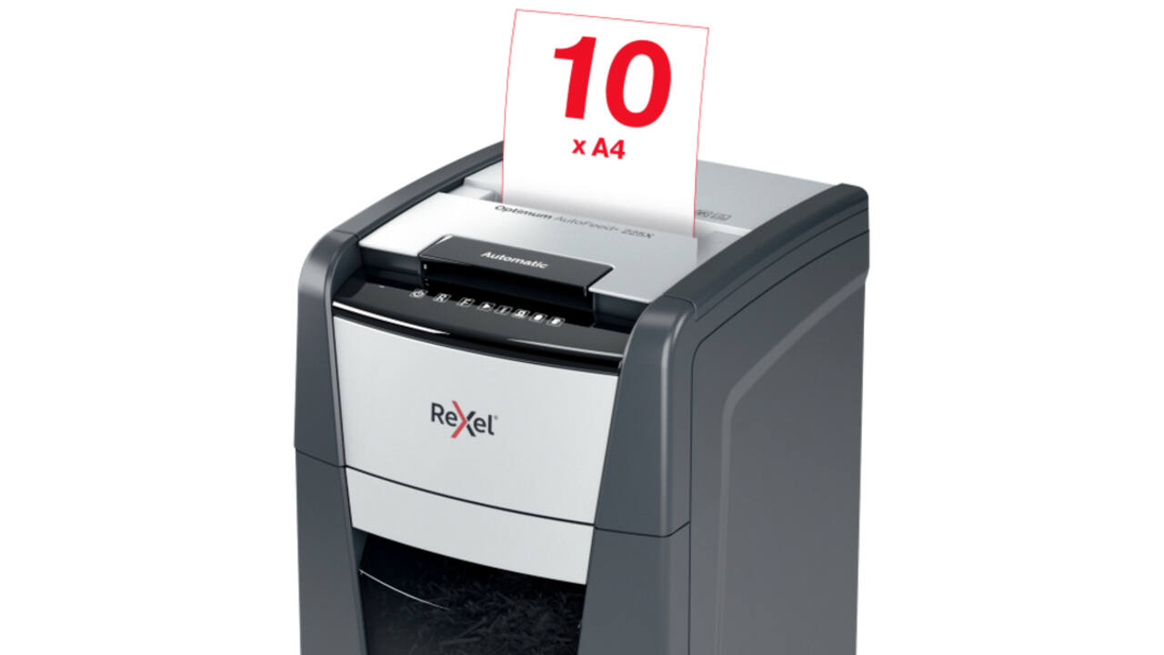 Papiervernietiger Rexel Optimum Auto+ 225X P4 snippers 4x26mm
