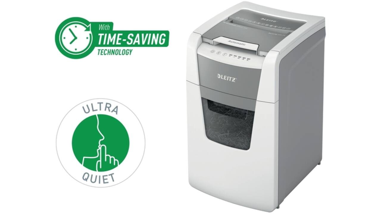 Papiervernietiger Leitz IQ Auto+ Office 150 P5 snippers 2x15mm