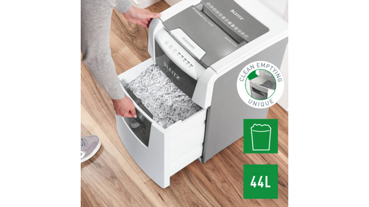 Papiervernietiger Leitz IQ Auto+ Office 150 P5 snippers 2x15mm