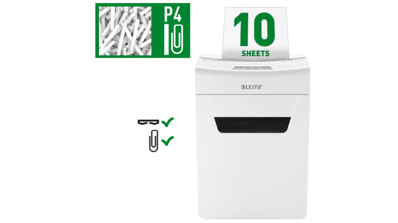 Papiervernietiger Leitz IQ Protect Premium 10X P4 snippers