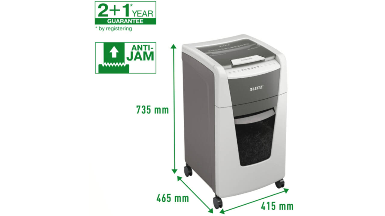 Papiervernietiger Leitz IQ Auto+ Office 300 P4 snippers 4x28mm