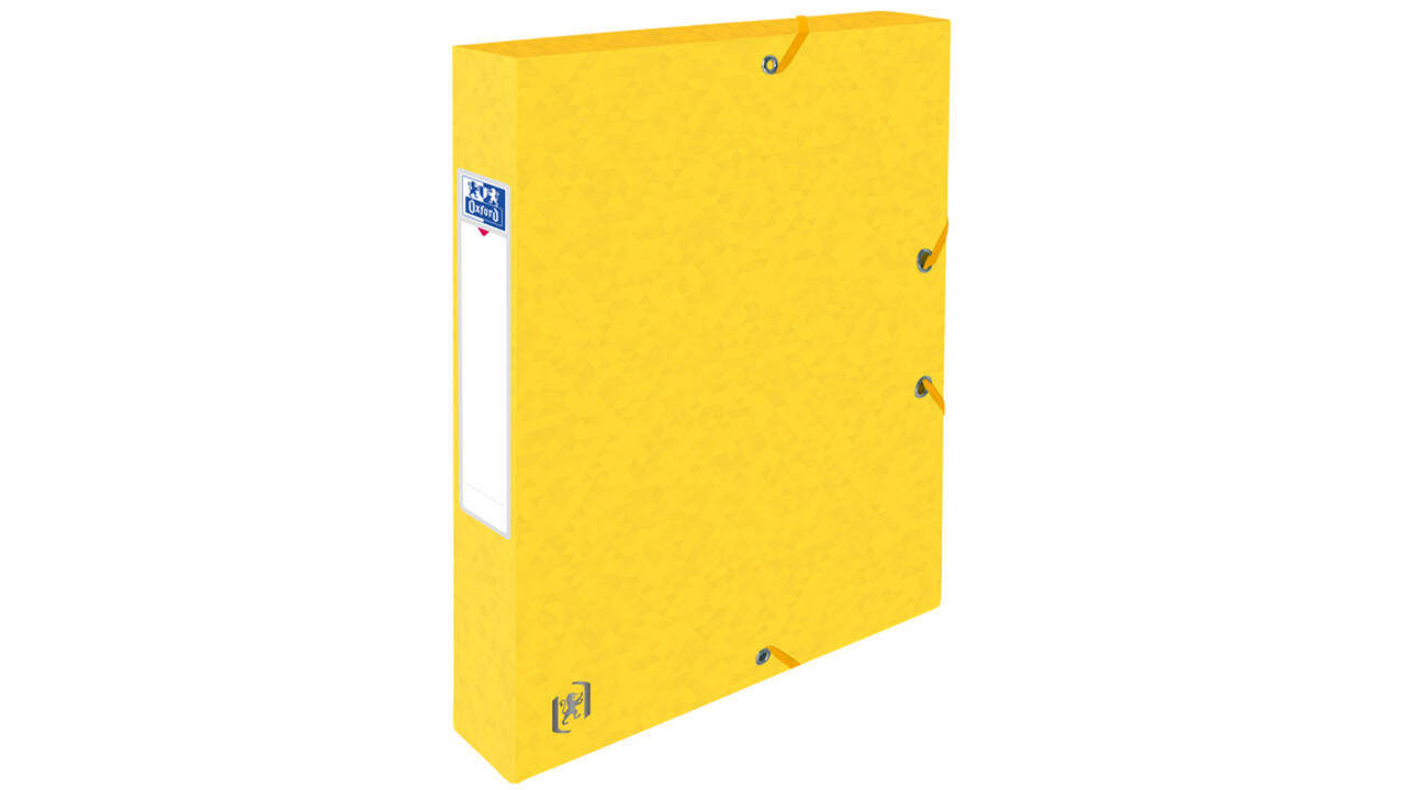Elastobox Oxford Top File+ A4 40mm geel