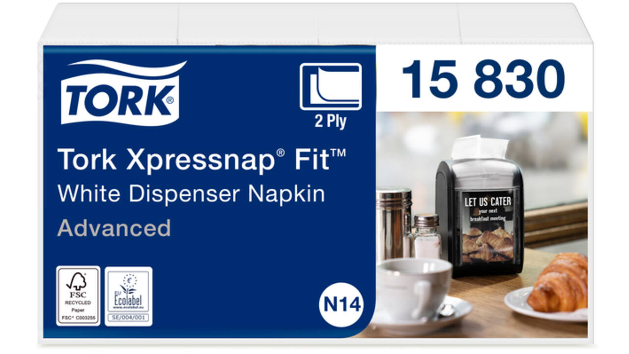 Servetten Tork Xpressnap Fit ® N14 2-laags wit 15830