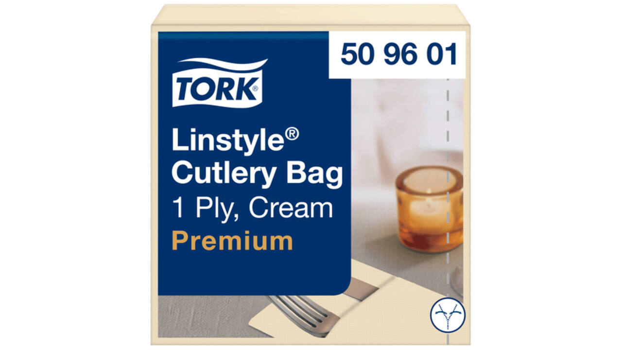 Pochette Tork LinStyle® 1-laags 50st duurzaam creme 509601