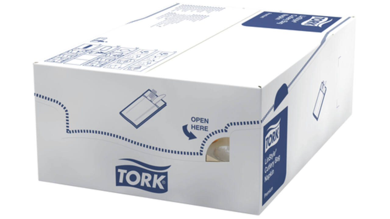 Pochette Tork LinStyle® 1-laags 50st duurzaam creme 509601