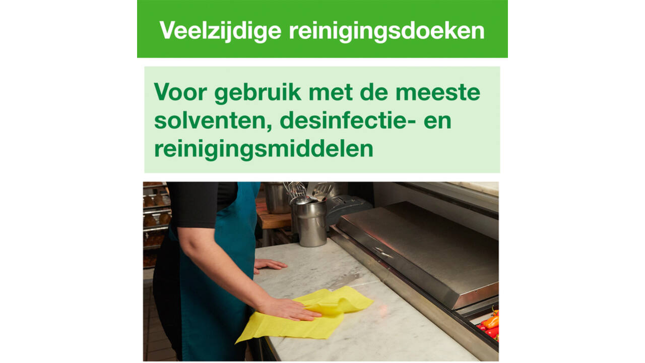 Reinigingsdoek Tork W8 Premium 1-laags 40 vel geel 194650