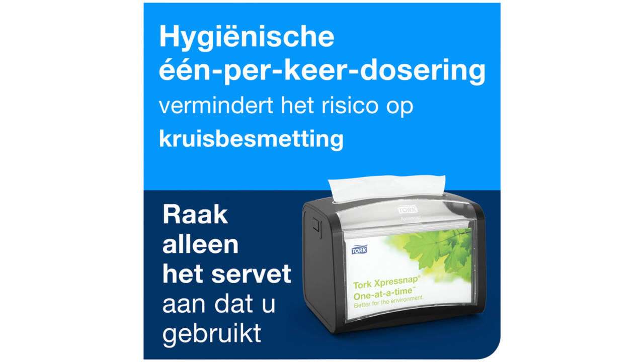 Servet Tork N4 Xpressnap Premium 1/2 vouw 2-laags 213x165mm 1000 vel naturel 12880