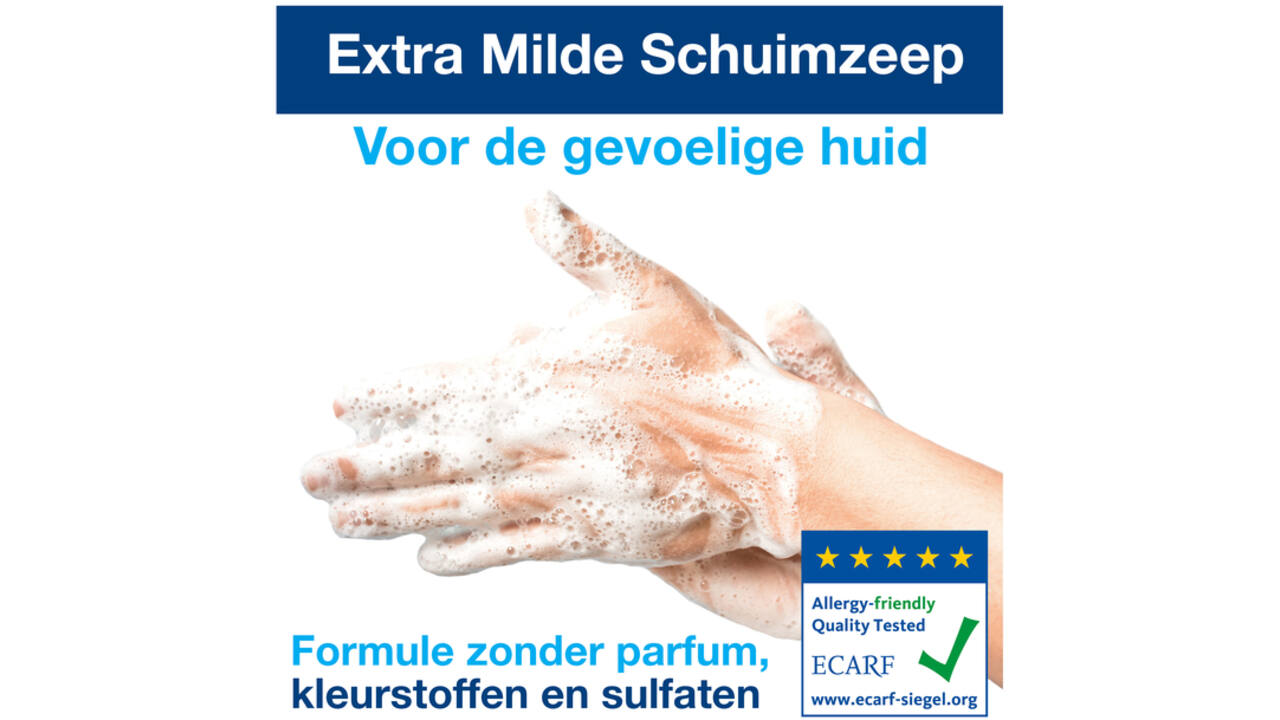 Handzeep Tork S4 foam extra mild allergievriendelijk 1000ml 520701