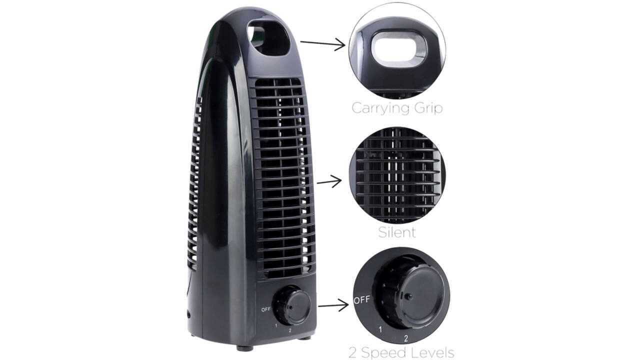 Kolomventilator OPUS 2 mini zwart