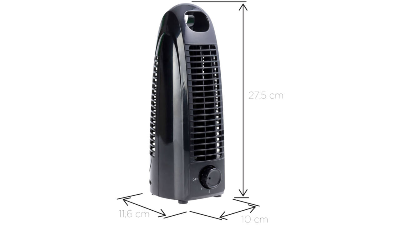 Kolomventilator OPUS 2 mini zwart