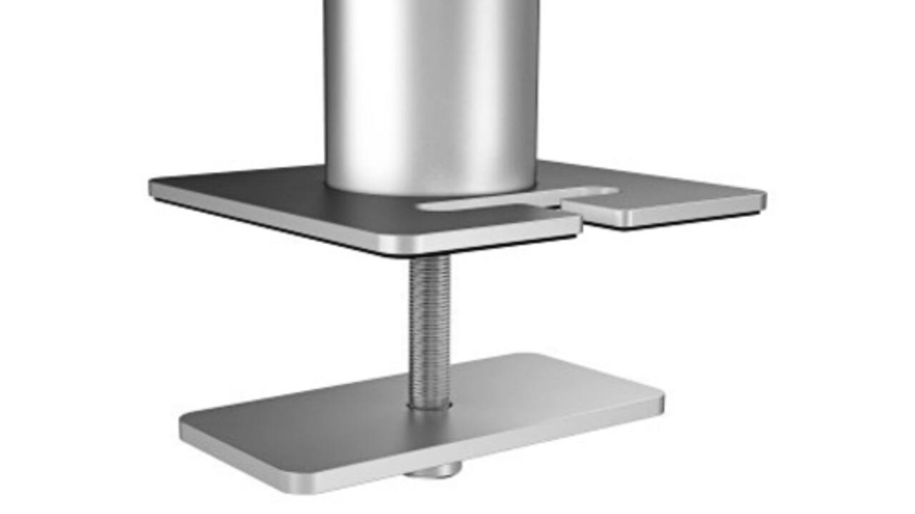 Monitorarm Durable met bladdoorvoer voor 1 scherm en 1 tablet