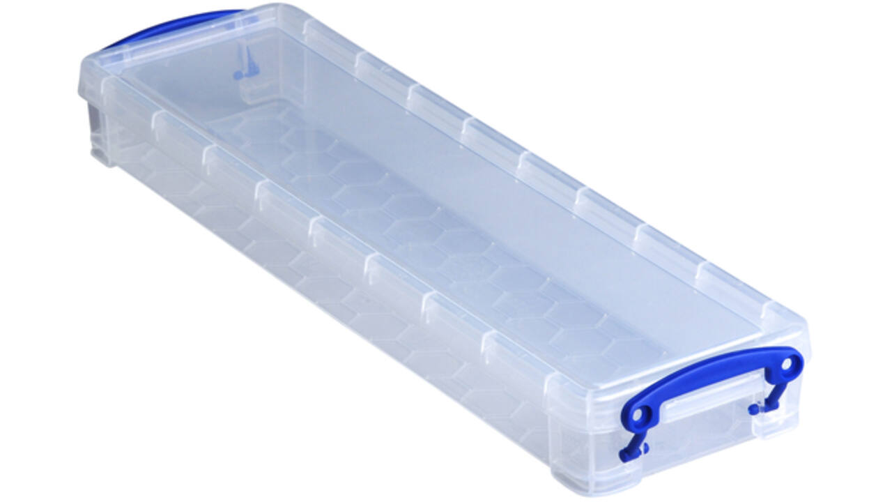 Opbergbox Really Useful 0.8 liter 355x100x40mm transparant wit