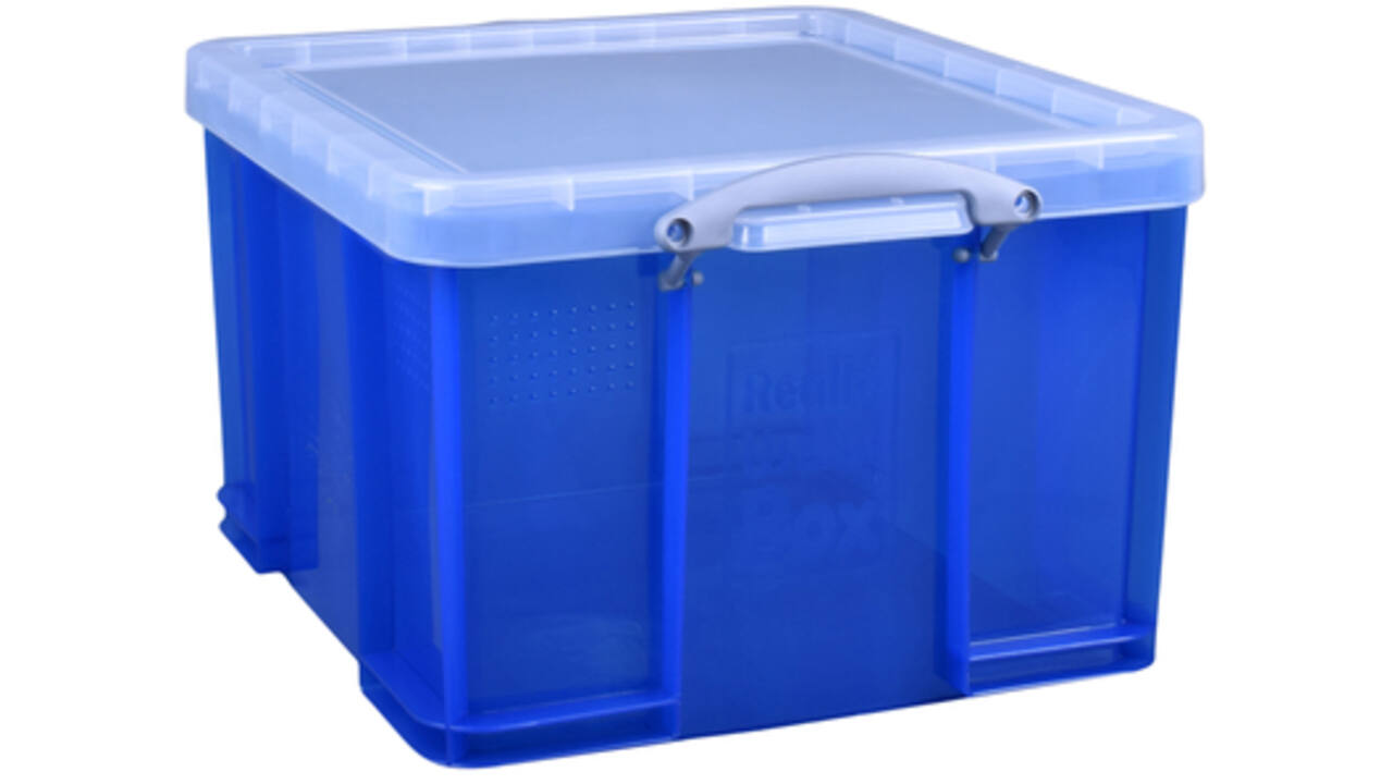 Opbergbox Really Useful 42 liter 520x440x310mm transparant blauw
