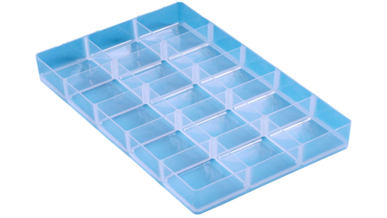 Vakkenverdeler Really Useful 4/9 liter15 vakken 342x215x35mm transparant